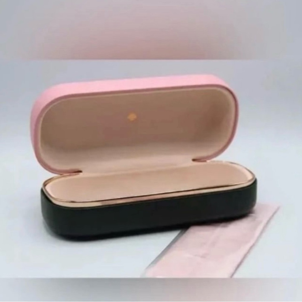 NEW KATE SPADE PINK GREEN LARGE AUTHENTIC SUNGLASSES EYEGLASSES CASE W/CLOTH